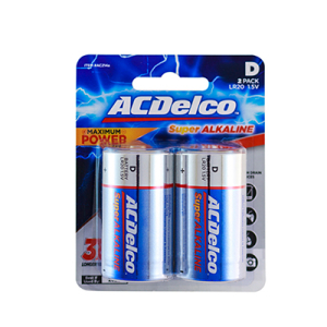 AC Delco Alkaline D-2 Batteries 2 PCS